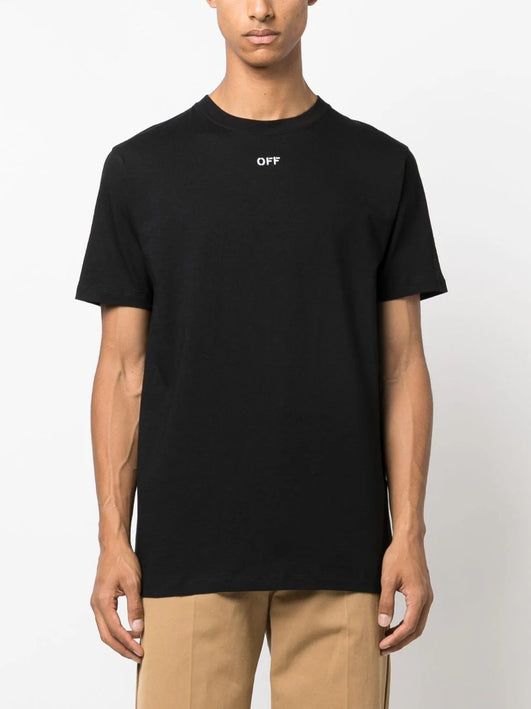 Off-White Arrows-embroidered cotton T-shirt