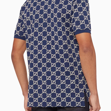 Gucci Embroidered GG Stretch Cotton Polo T-Shirt