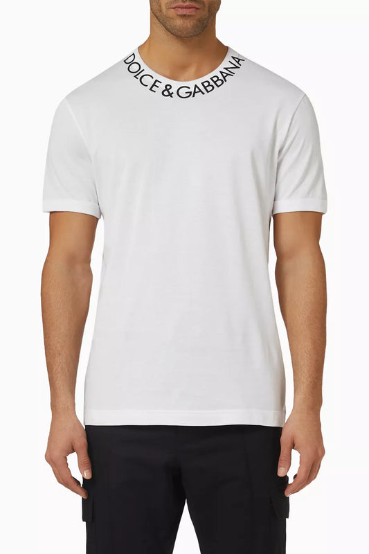 Dolce & Gabbana Logo Collar T-shirt in Jersey