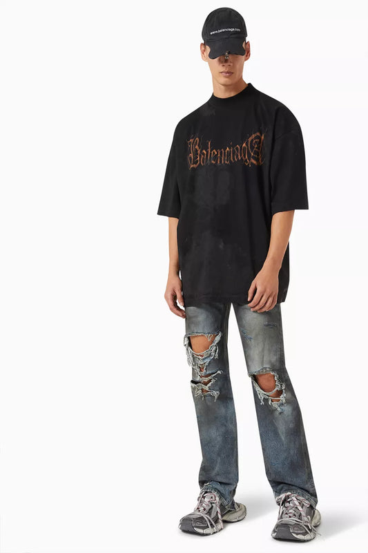 Balenciaga Heavy Metal Large Fit T-Shirt in Vintage Jersey