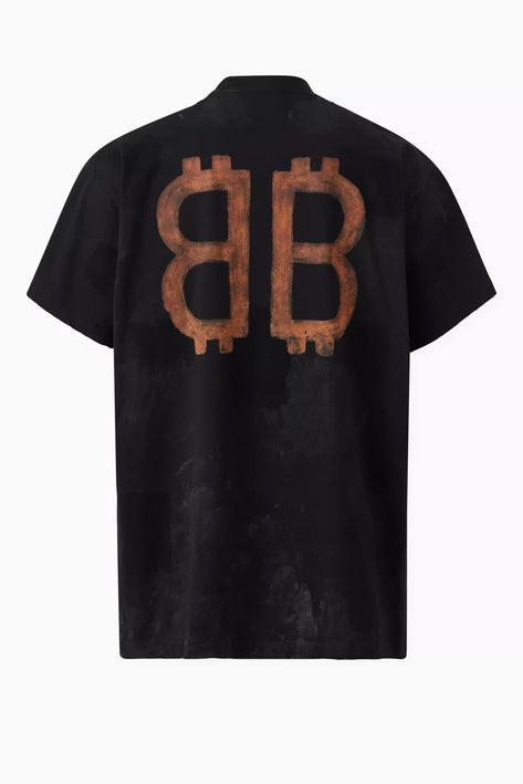Balenciaga Oversized Crypto T-shirt in Vintage Jersey