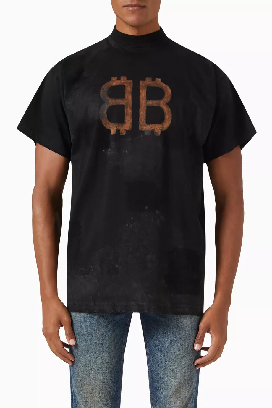 Balenciaga Oversized Crypto T-shirt in Vintage Jersey