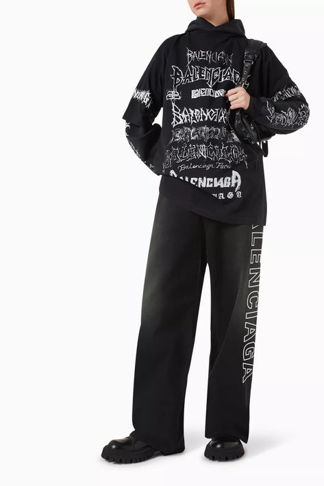 Balenciaga DIY Metal Large Fit T-shirt in Recycled Jersey