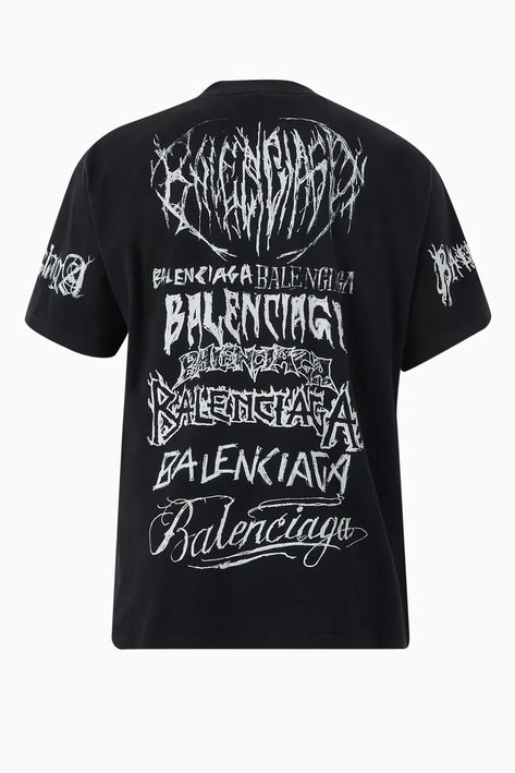 Balenciaga DIY Metal Large Fit T-shirt in Recycled Jersey