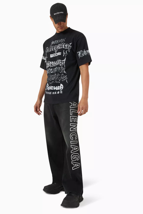 Balenciaga DIY Metal Large Fit T-shirt in Recycled Jersey