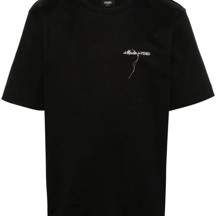 FENDI logo-embroidered T-shirt