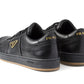 Prada Enamel-triangle Leather Sneakers