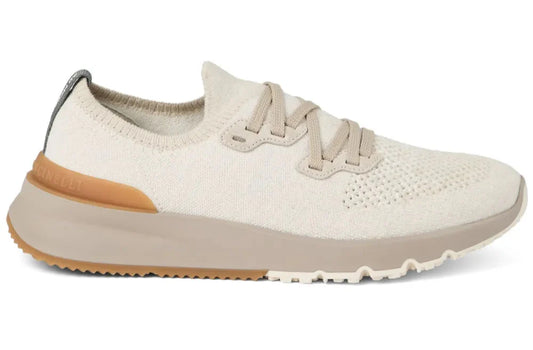 Brunello Cucinelli knitted sneakers "Beige"