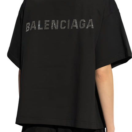 Balenciaga logo-studded T-shirt "Black"