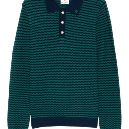 Casablanca Mini Wave Polo 'Navy / Green'