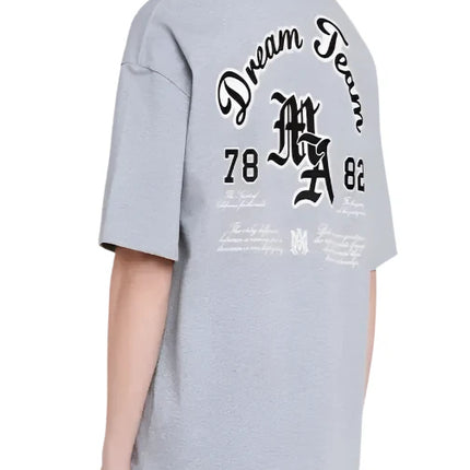 Amiri Dream Team Oversized T-shirt in Cotton Grey