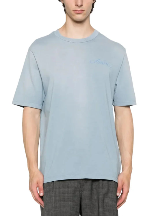 Amiri Bleach Bandana Patch T-shirt "Ash Blue"