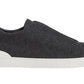 Zegna Triple Stitch Canvas Slip-On Sneakers "Black"