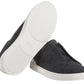Zegna Triple Stitch Canvas Slip-On Sneakers "Black"