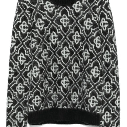 Casablanca Mohair Monogram Jumper "Black"