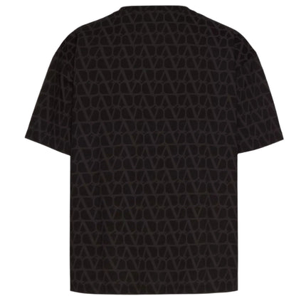 Valentino Cotton T-shirt with Toile iconographe Print Black
