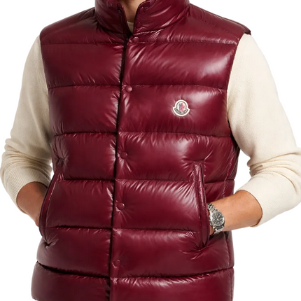Moncler Tibb Down Gilet "Burgundy"