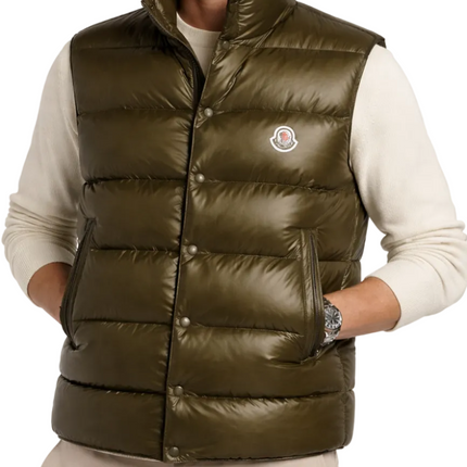 Moncler Tibb Down Gilet "Olive Green"