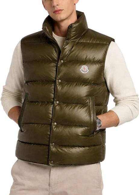 Moncler Tibb Down Gilet "Olive Green"