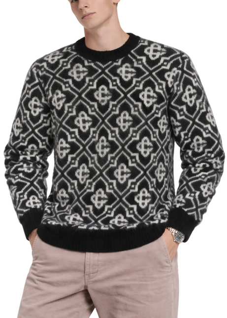 Casablanca Mohair Monogram Jumper "Black"