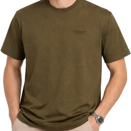 Givenchy Logo-Print Cotton T-shirt "Khaki"