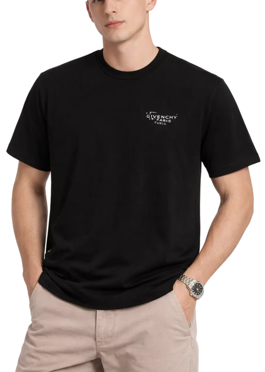 Givenchy Logo-Print Cotton T-shirt "Black"