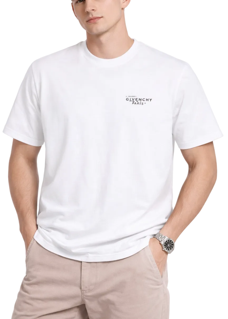 Givenchy Logo-Print Cotton T-shirt "White"