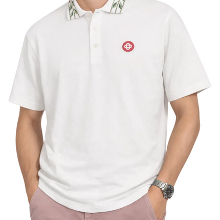 Casablanca Laurel Pique Short Sleeve "White"