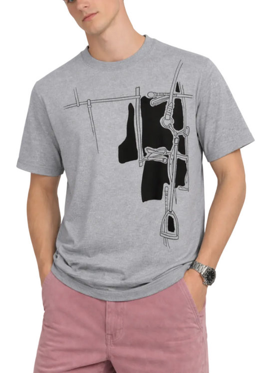 Hermes Harnais en Gouache 3D T-shirt "Grey"