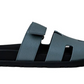 Hermes Chypre Sandals "Bleu Canard"