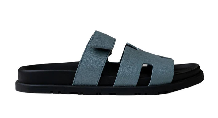 Hermes Chypre Sandals "Bleu Canard"