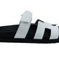 Hermes Chypre Sandals "White Leather"