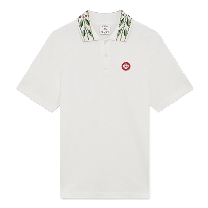 Casablanca Laurel Pique Short Sleeve "White"