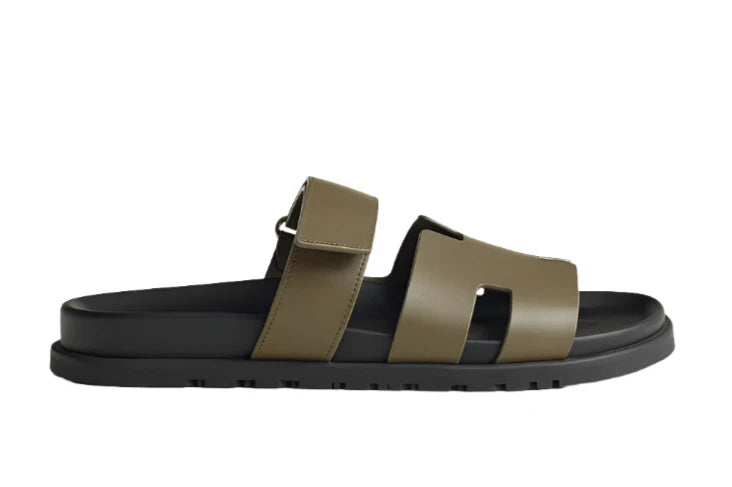 Hermes Chypre Sandal - Olive Leather