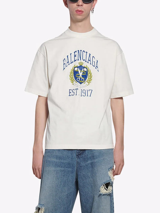 Balenciaga logo crest print T-shirt