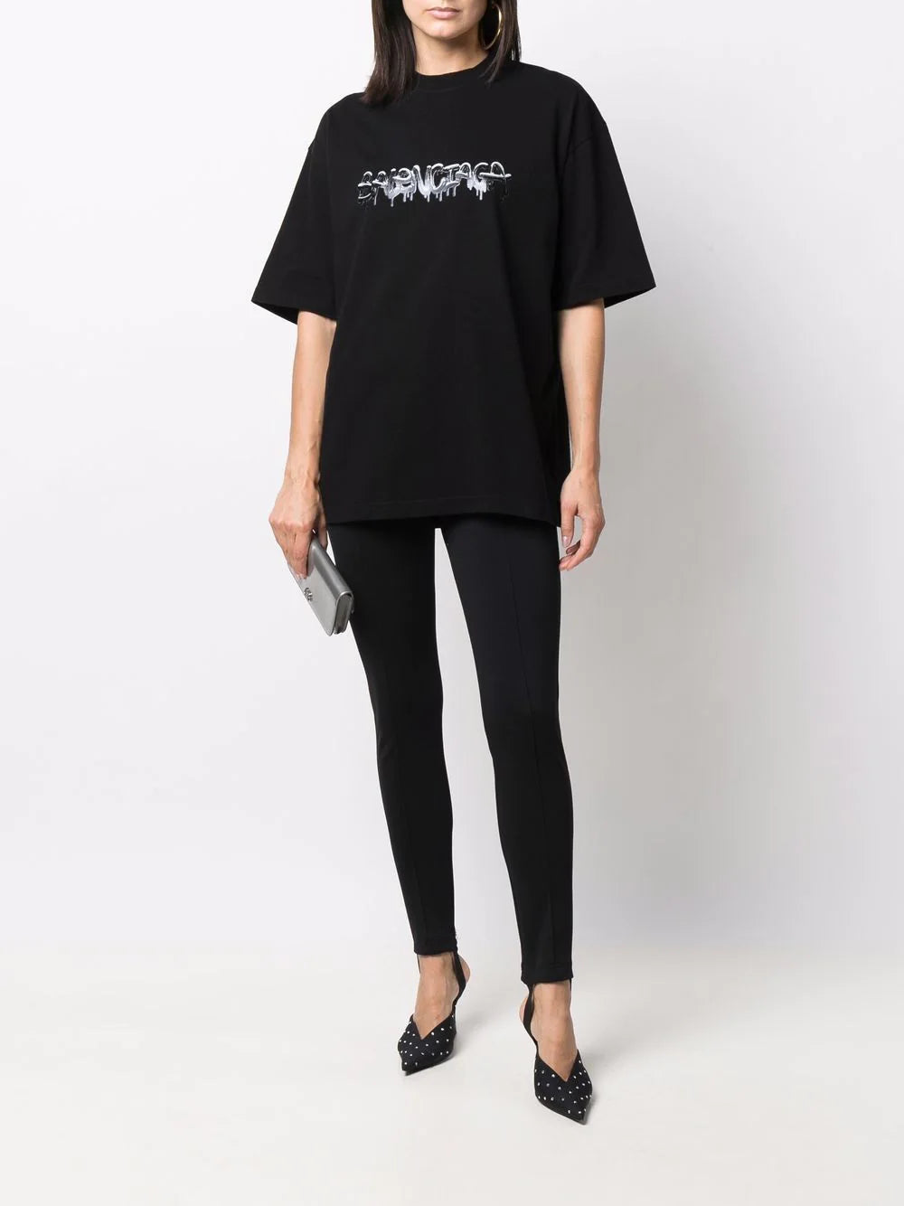 Balenciaga logo printed crew neck T-shirt