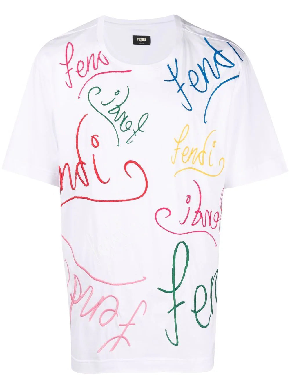 Fendi x Noel Fielding logo-embroidered short-sleeve T-shirt