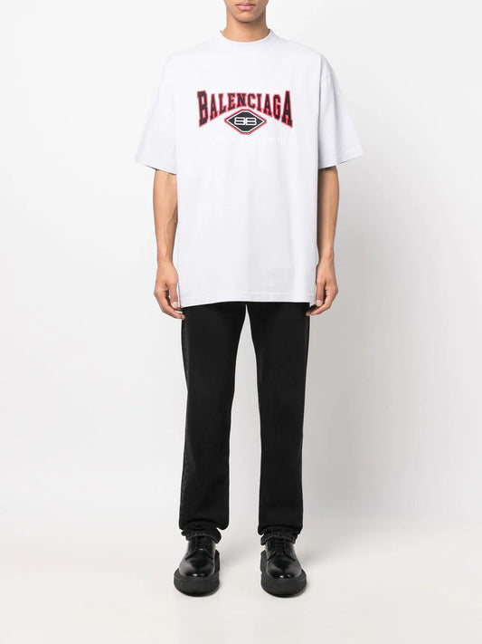 Balenciaga logo-embroidered short-sleeved T-shirt