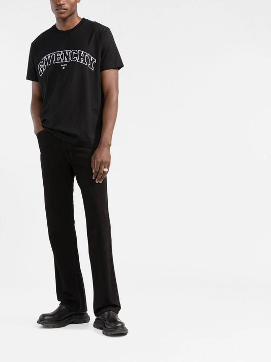 Givenchy College logo-embroidered T-shirt