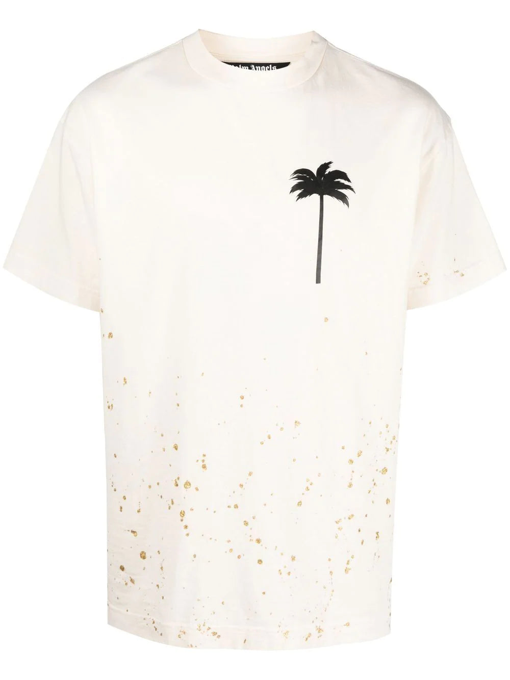 Palm Angels splatter-effect logo-print T-shirt