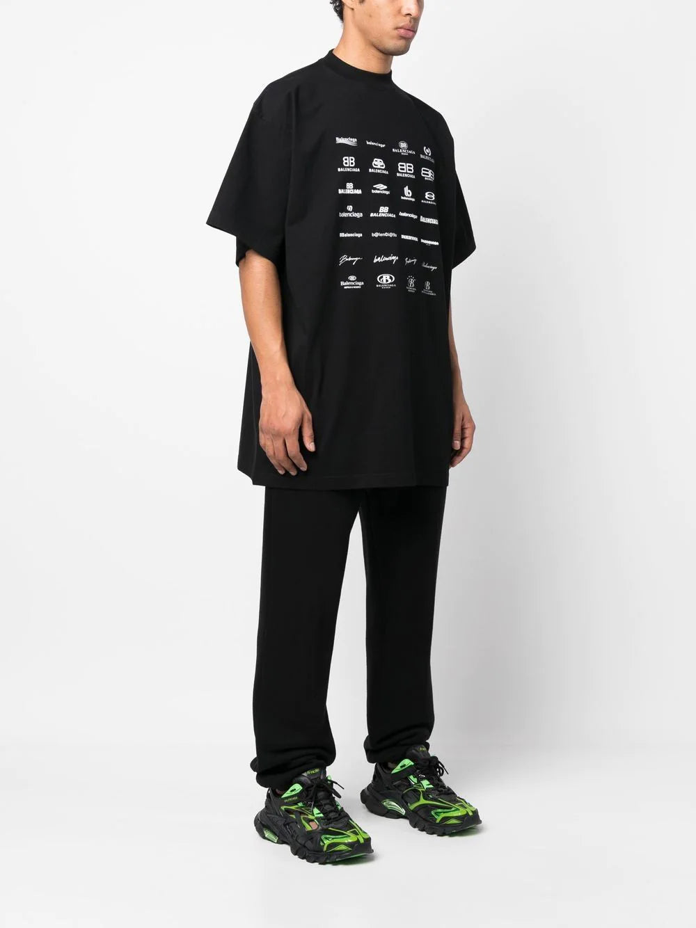 Balenciaga Archives Logos-print cotton T-shirt