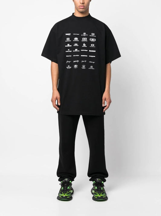 Balenciaga Archives Logos-print cotton T-shirt