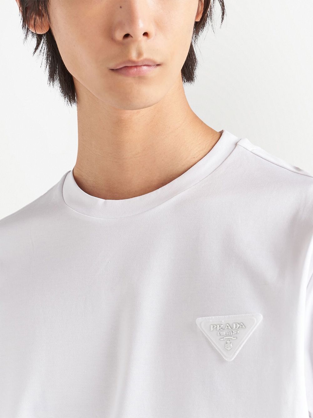 Prada logo-patch short-sleeve T-shirt