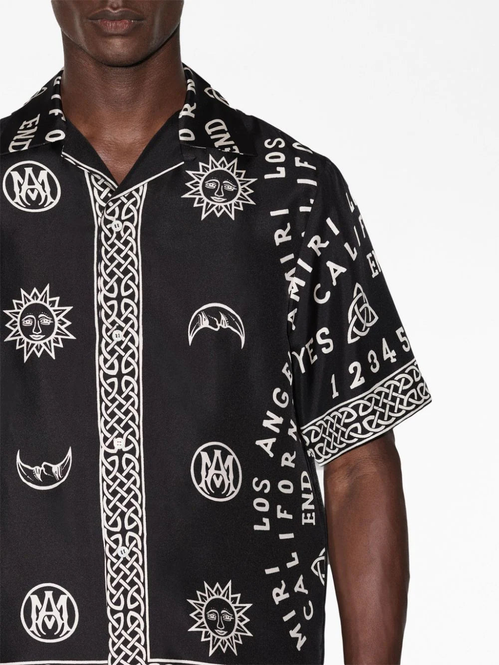 AMIRI  Ouija Board-print bowling shirt