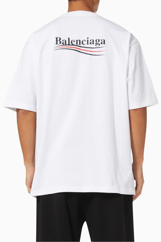 BALENCIAGA Political Campaign T-shirt in Vintage Jersey