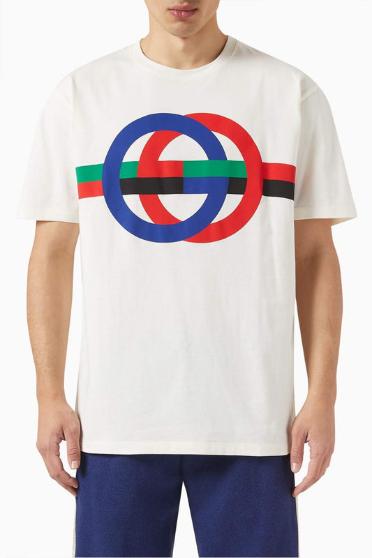 GUCCI Round GG T-shirt in Cotton