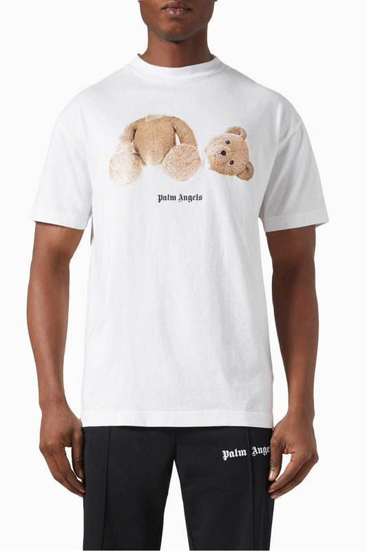 Palm Angels Logo Bear Classic T-shirt in Cotton