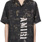 AMIRI Black Army Stencil Camp Shirt