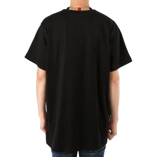 Burberry Detail Collar Short Sleeve Black