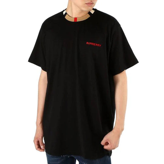 Burberry Detail Collar Short Sleeve Black